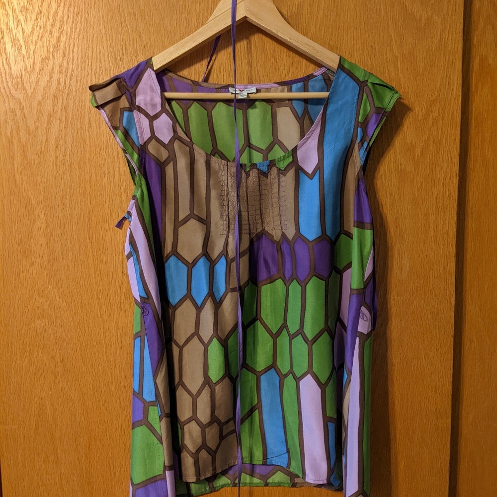 Anthropologie silk tunic size 8